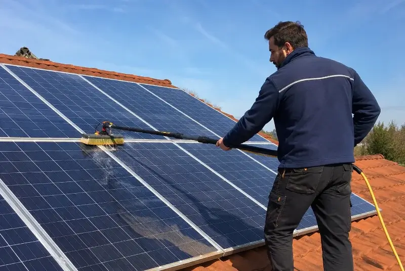 Nettoyage et entretien de panneaux solaires à Saint-Martin-de-Castillon
